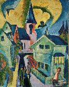 Konigstein with red church Ernst Ludwig Kirchner